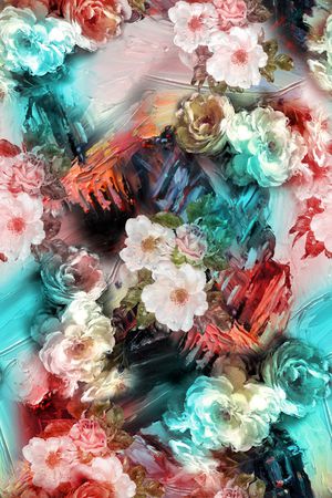 花卉印花华亿平台图片