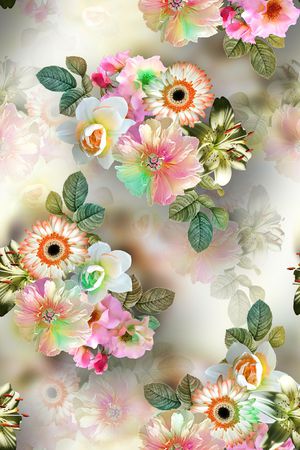 花卉印花华亿平台图片