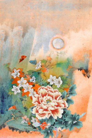 花卉印花华亿平台图片