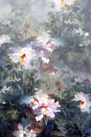 中国风定位花印花华亿平台图片