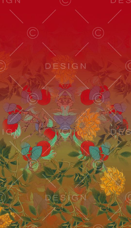 花卉印花华亿平台图片