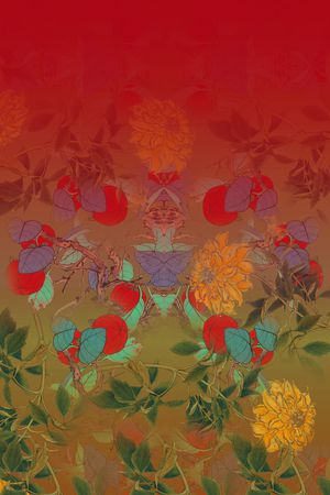 花卉印花华亿平台图片