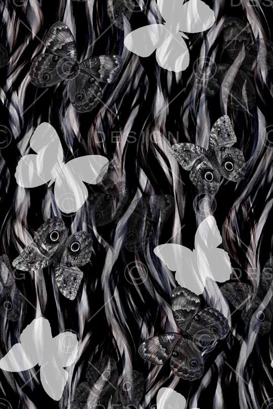 蝴蝶印花华亿平台图片