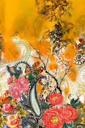 佩斯利纹印花华亿平台图片