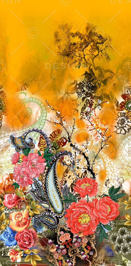 佩斯利纹印花华亿平台图片