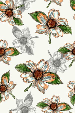 手绘花卉印花华亿平台图片