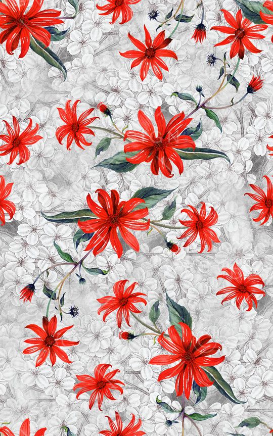 花卉印花华亿平台图片