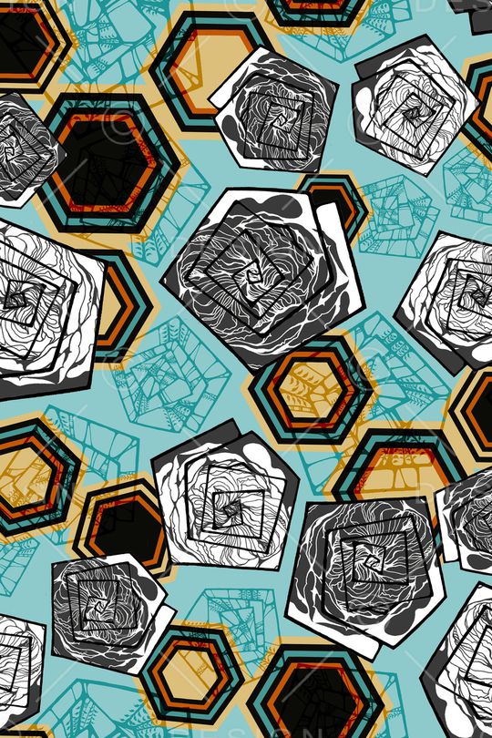 几何印花华亿平台图片