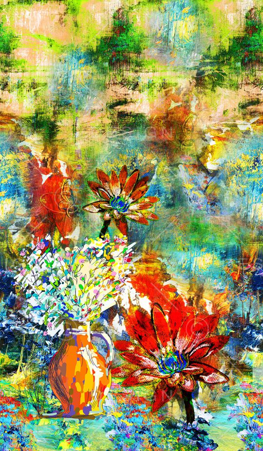 花卉印花华亿平台图片