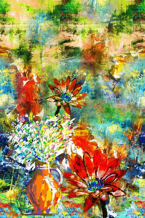 花卉印花华亿平台图片