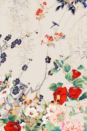 旗袍印花华亿平台图片