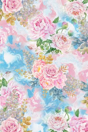 满版散花印花华亿平台图片