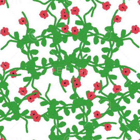 线条花卉印花华亿平台图片