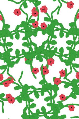 线条花卉印花华亿平台图片