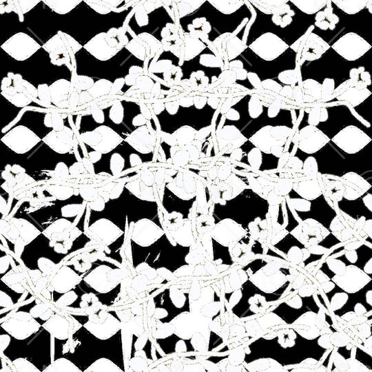 线条花卉印花华亿平台图片