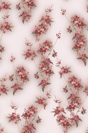 水彩花卉印花华亿平台图片