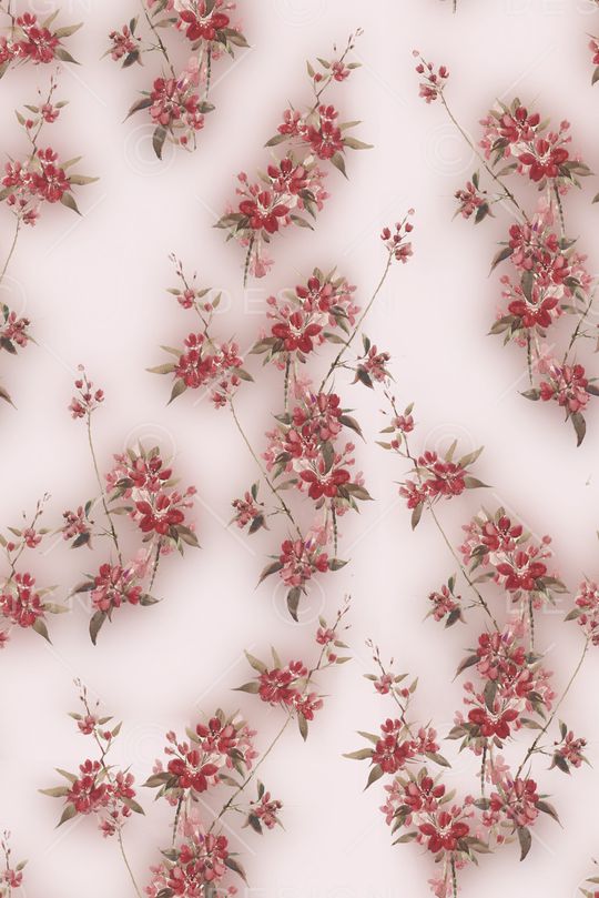 水彩花卉印花华亿平台图片