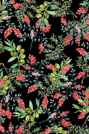 手绘花卉印花华亿平台图片