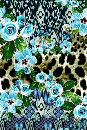 花卉印花华亿平台图片