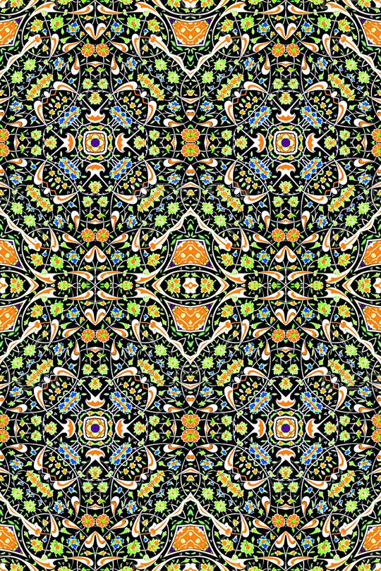 民族风花纹印花华亿平台图片