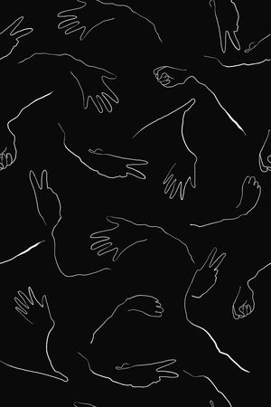 线条画印花华亿平台图片