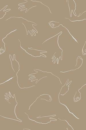 线条画印花华亿平台图片