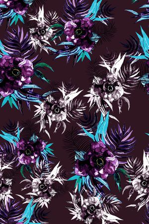 满版散花印花华亿平台图片