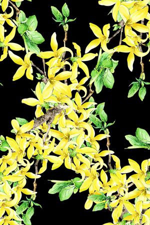 水彩花卉印花华亿平台图片