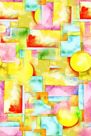 手绘几何印花华亿平台图片