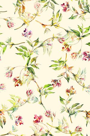 彩底花卉印花华亿平台图片