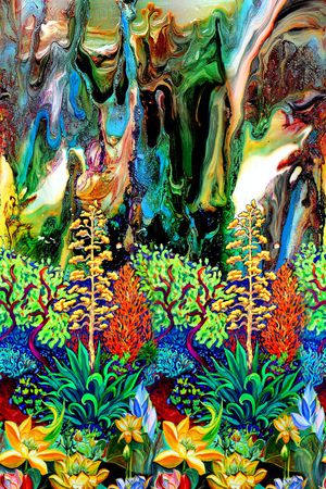 风景景观印花华亿平台图片