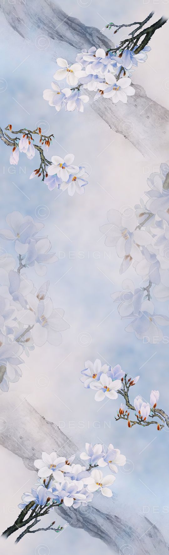 玉兰花印花华亿平台图片