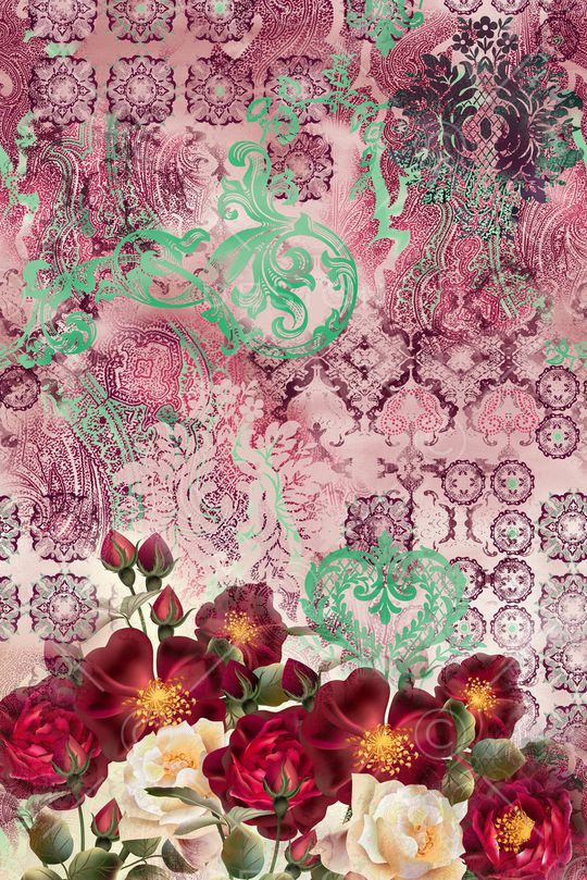 花卉印花华亿平台图片