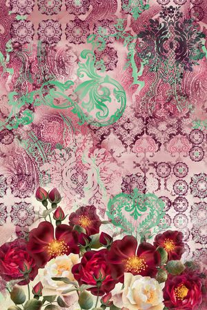 花卉印花华亿平台图片