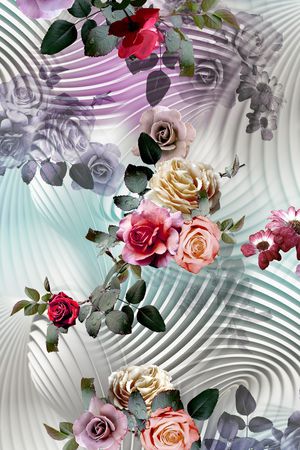 鲜花印花华亿平台图片