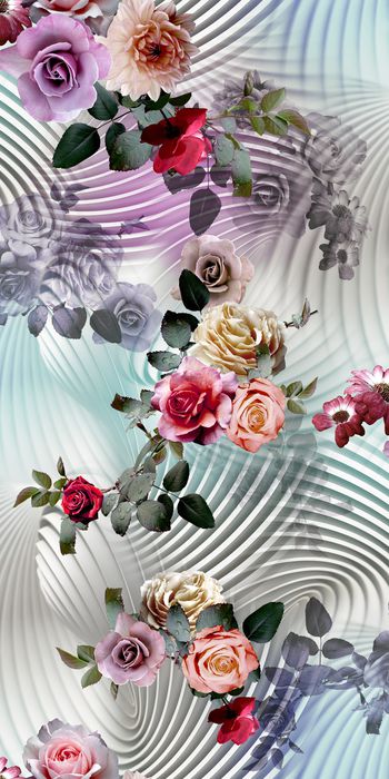 鲜花印花华亿平台图片