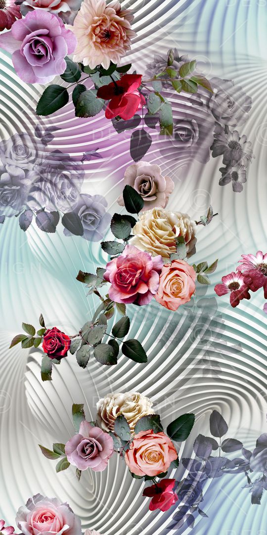 鲜花印花华亿平台图片