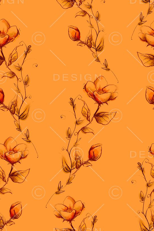 线条花卉印花华亿平台图片