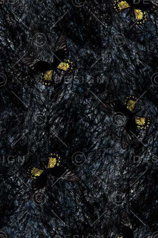 蝴蝶印花华亿平台图片