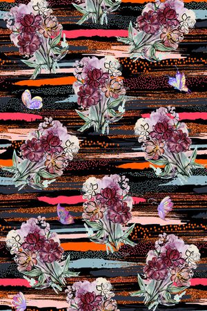 花卉印花华亿平台图片