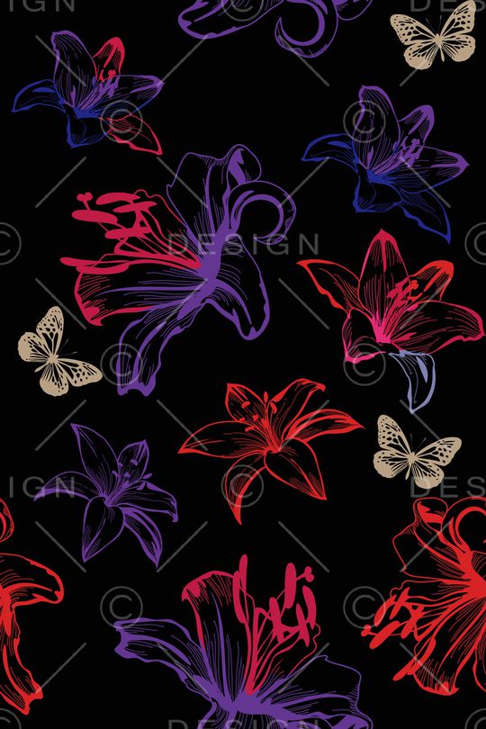 花卉印花华亿平台图片