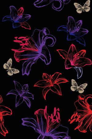 花卉印花华亿平台图片