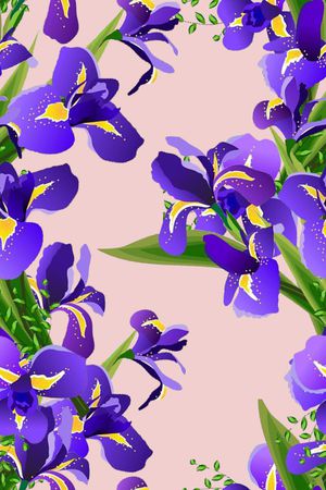 水彩花卉印花华亿平台图片