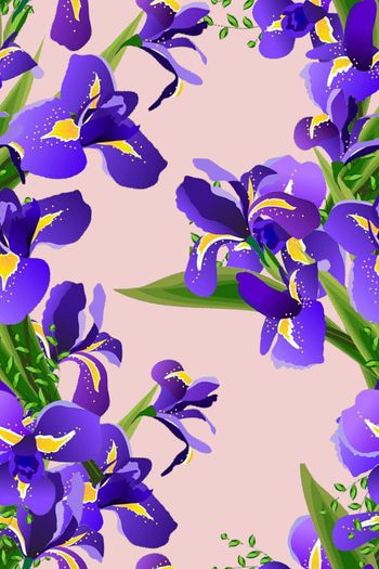 水彩花卉印花华亿平台图片