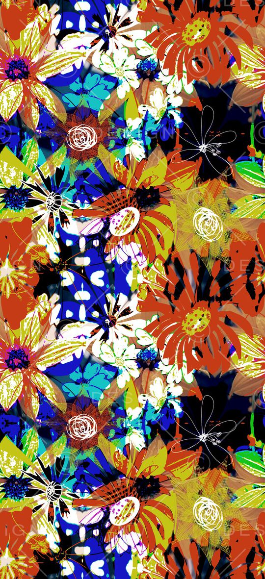 连衣裙印花华亿平台图片