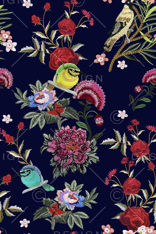 花卉印花华亿平台图片