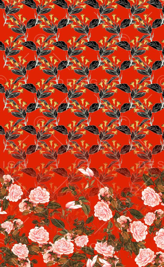 花卉印花华亿平台图片