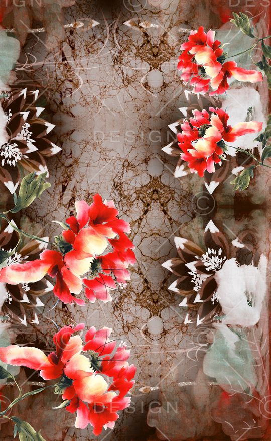 花卉印花华亿平台图片