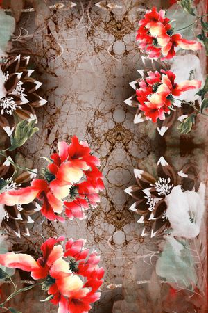 花卉印花华亿平台图片