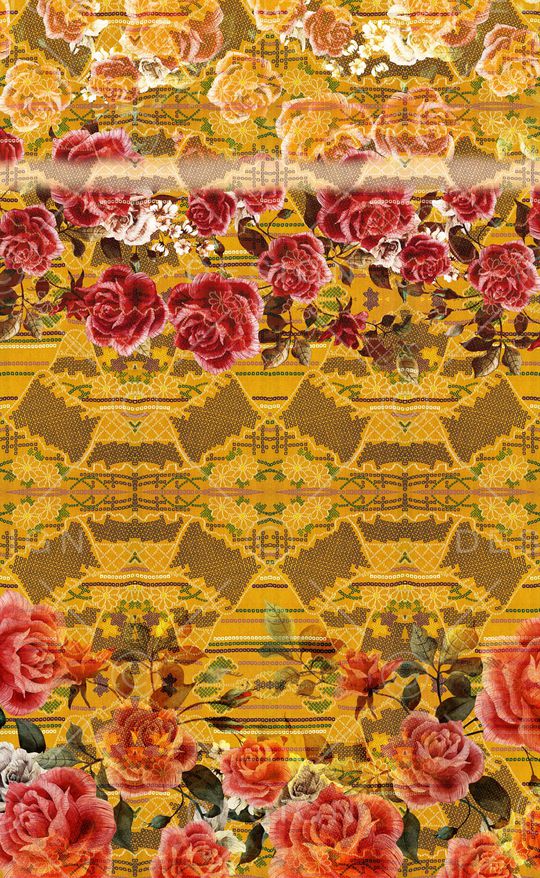 花卉印花华亿平台图片